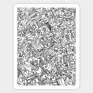 Abstract Ink Drawing #11 Magnet